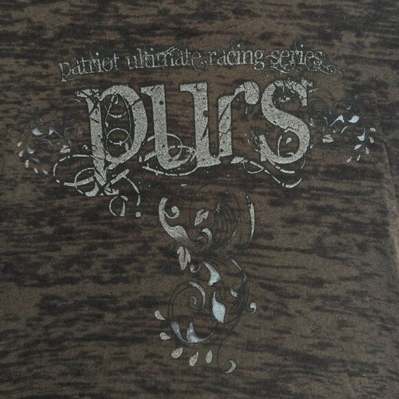 Vintage Y2K Brown Indie Fairy Grunge Short Sleeve Fitted Graphic T-Shirt / S - Picture 4 of 6